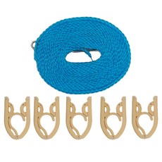 Wild Peak 野峰 折疊衣架 5入組 + 曬衣繩, 混合色, 1組