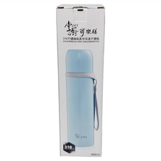 Hi CHEF 掌廚 可樂膳 316不鏽鋼保溫子彈瓶, 藍色, 500ml, 1個