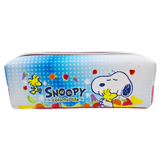 PEANUTS 史努比 SNOOPY 繽紛系列 皮質雙拉鏈方型筆袋 SCWPK250-1, 水果, 1個