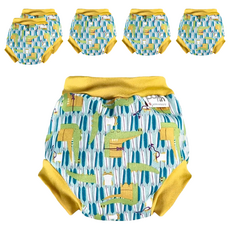close Pop-in 嬰兒尿布褲 游泳用 鱷魚, 腰腿束口設計 防止便便外漏, 重複使用材質 環保省錢, 表層特殊布料 抵抗髒汙防水 易乾好清潔, S(腿圍19cm + 腰圍39cm), 6個