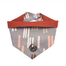 HAPPY GO PUPPY 寵物領巾, L, 粉彩雨 酷黑金, 1條