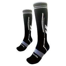 woawoa 膝下羊毛襪 極致速乾登山滑雪, 1入, 黑色, l