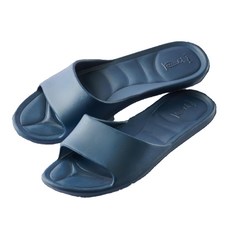 LASSLEY 蕾絲妮 Q彈 室內 EVA 拖鞋 100%EVA 一體成形 台灣製, L(27cm), 深藍色