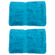 Canningvale 坎寧威爾 皇家璀璨浴巾 100% 澳洲精梳棉 浴巾69x137cm, 藍綠, 2個