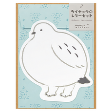 日本MIDORI動物造型信紙組 可愛造型信紙信封組 傳遞溫暖心意, 86925 雷鳥, 1組