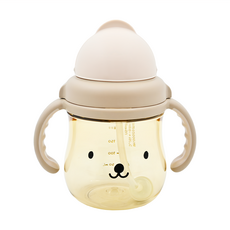 Simba 小獅王辛巴 好樂飲PPSU防漏滑蓋學習水杯, 可可杏, 250ml, 1個