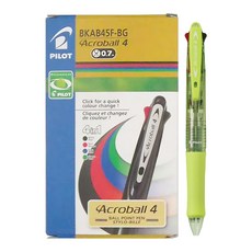 PILOT 百樂 Acroball 四色輕油舒寫筆, 螢光綠, 1盒