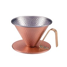 銅咖啡濾杯 槌目10.5cm NO.4086 12.3 x 10.5 x 7.5cm, 1個, 1個