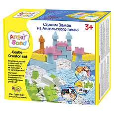 Donerland 天使沙城堡遊戲組 含白色和藍色動力沙 帶模具和收納箱, 多色, 城堡遊戲組 多色, 1盒