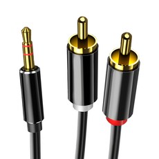 山澤 3.5mm Aux轉2RCA 高保真抗干擾一分二音源線 1.5m, 單一商品, 1條
