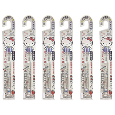 Hello Kitty 凱蒂貓 KT兒童牙刷套裝 (KT-1624-3) 適合3~6歲兒童, 蘋果, 3支, 2組