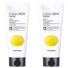 TONYMOLY Clean Dew 檸檬洗面乳, 180ml, 2條