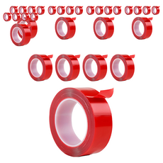 極黏透明無痕強力膠條 15mm 適用多種材質表面 居家裝飾固定好幫手, 透明色, 30捲