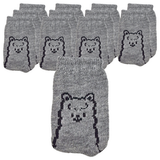 minono 米諾諾 寬版直型椅腳套 5.5 x 8cm 咖啡色/灰色 顏色隨機 4入 12包