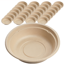 14號D208植纖碗 14 x 5cm 50個 - 環保可分解一次性餐碗, 8袋