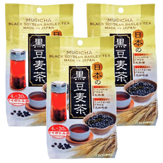 SANEI KOSAN 三榮興產 黑豆麥茶, 日本產, 無咖啡因, 無熱量, 4g x 20包, 3袋