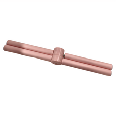 QiMart 不鏽鋼升級款可伸縮瑜珈形體棍 高密度加長加厚泡棉 質感柔軟親膚, 粉色, 53 x 80cm, 1支