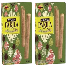 BOURBON 北日本 PAKILA抹茶夾心威化餅棒, 44.4g, 2盒