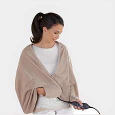 Sunbeam 柔毛披蓋式電熱毯，暖手口袋設計，四段溫控，可直接水洗, 145 x 62cm