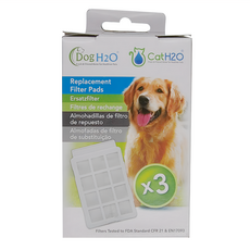 dog h2o 貓狗活性碳濾棉 三入裝, 1盒