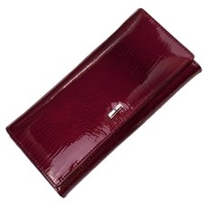 頭層漆皮11卡位長夾女夾 LH995