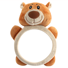 車載專用寶寶後照鏡/輔助安全鏡, 汽車後座觀察鏡/哈哈鏡, 28*21cm, 1歲+, 咖啡色棕熊, 1個