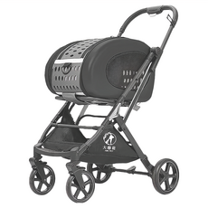 ABC PET 大聯萌 太空艙可拆卸寵物推車 外出折疊推車, 橘色/深灰色, 附可調節肩帶, 高50cm*長35cm*厚30cm, 1.45KG, 1個