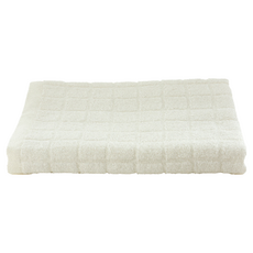SHING LONG TEXTILE 台灣興隆毛巾 方格超吸水浴巾 珍珠白 425g 127 x 74cm, 1條