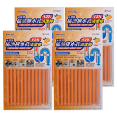 minono 米諾諾 橘油排水孔清潔棒 直徑0.4 x 9.5cm 12支, 48包