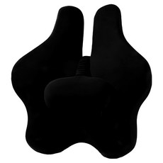 西格傢飾 人體工學可調節圓墊記憶棉靠墊, 黑色