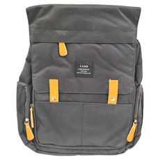 LAND 雙色大容量媽媽包-黑色, 防水布料, 300g