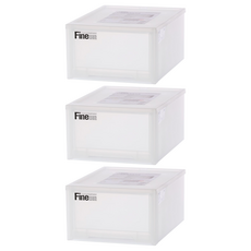 KEYWAY 抽屜整理箱 30L LF-0083, 透明色, 3個