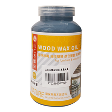 山仁 木蠟油 莫蘭迪藍 500ml 環保無毒木器塗料 DIY木器漆翻新保養, 1罐