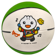 風車圖書 FOOD超人 兒童運動籃球 彈力好、耐玩、安全材質, 白綠, 1個