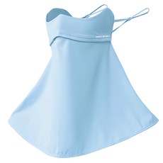 AREX SPORT 抗曬涼感纖維大面積護頸冰絲面罩 掛耳可調整 AS-3491, 天空藍, 1個