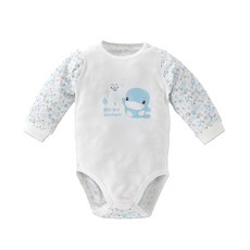 KU.KU Duckbill 酷咕鴨 竹纖有機棉連身裝，透氣舒適，柔軟親膚, 藍色, 1件, 0-6個月