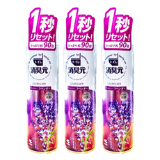 小林製藥 消臭元 廁所除臭噴霧 薰衣草, 1秒除臭, 約90回, 280ml, 3瓶