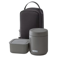 THERMOS 膳魔師 真空斷熱保溫便當提袋組 JEE-800 DGY, 1組, 深灰色