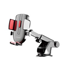 KTnet 廣鐸 伸縮夾式壓扣吸盤手機支架 ST56 汽車專用 360度萬向球調節 適用4.7~6.7吋手機, 黑色, 1個