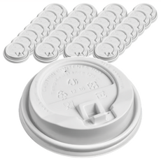 HJ 90 咖啡蓋, PP 推拉式可掀蓋, 白色, 口徑 90x25mm, 耐熱 120度C, 台灣製造, 平面型, 50個, 20組