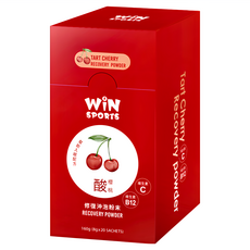 WiN SPORTS 威特運動 酸櫻桃修復沖泡粉末, 含維生素C及B12, 160g (8g x 20包), 1盒