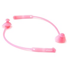 Phoenix 防遺失矽膠圓形帶繩耳塞 PNE-300 粉色 1個