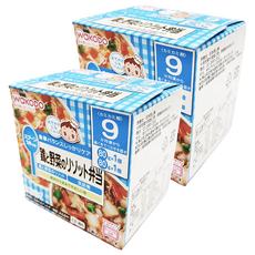 WAKODO 和光堂 雞肉蔬菜燴飯便當 Set, 富含營養, 斷奶後食用首選, 無色素, 無防腐劑, 無香料, 160g, 2盒