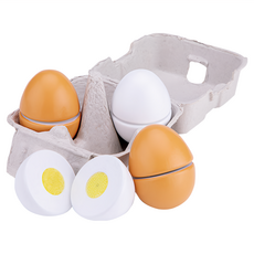 New Classic Toys 盒裝雞蛋切切樂, 荷蘭木玩品牌, 天然木材與無毒塗料, 10600, 1組