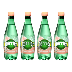 PERRIER 沛綠雅 氣泡天然礦泉水-水蜜桃口味, 500ml, 4瓶