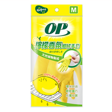 OP 檸檬香氛手套 31 x 9.8cm 12入, M, 黃色, 1組
