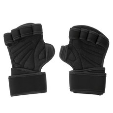 comet 運動魔鬼氈健身手套, 黑色, 1雙
