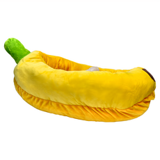 造型狗窩寵物床 適用10kg 750*450*100mm 毛絨毯材質, 香蕉, 中號, 1個