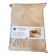 KU.KU Duckbill 酷咕鴨 KUKU PLUS 極簡幾何床欄護墊，100%純美國棉，柔軟親膚, 120 x 60 x 29cm, 淺茶色, 1個