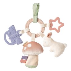 itzy ritzy 多功能感統遊戲環 刺激視覺觸覺發展 安全無毒材質 寶寶安心啃咬, 童話森林 粉色 + 白色, 1個